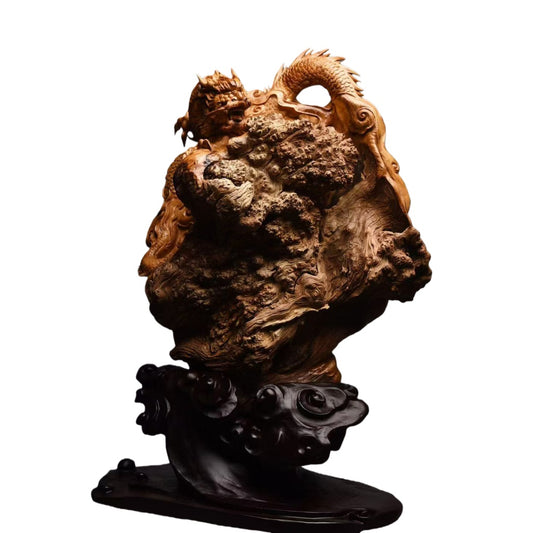 天然木彫り置物「昇龍」66cm